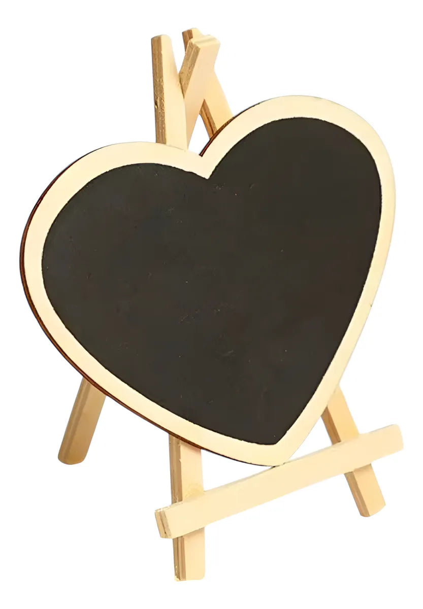 Pizarra Mini Con Atril Corazon 10x8cm