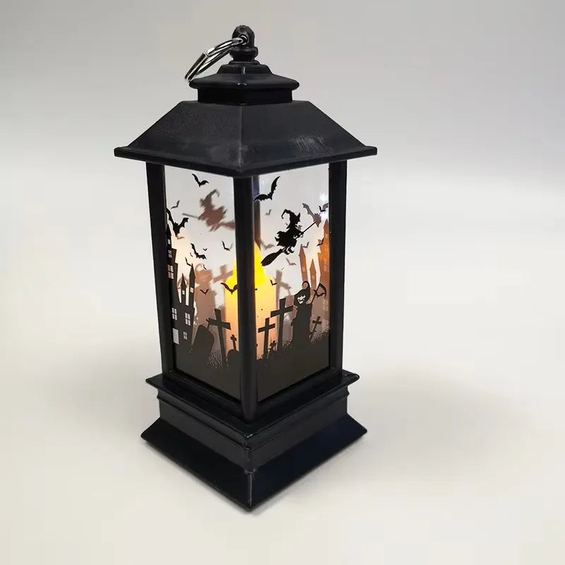 Lampara Farol Decoracion Halloween 13cm Pack X2