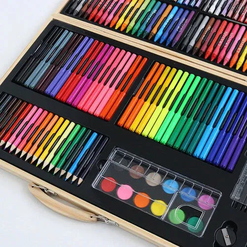 Valija Set Artístico 180pcs Lápices Crayones Pincel
