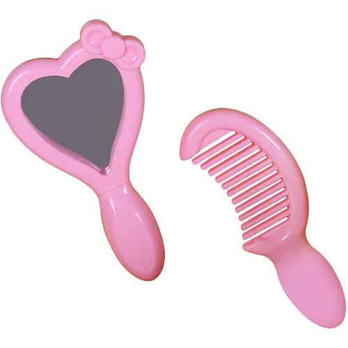 Muñeca Cabeza Juego De Peluquería 20cm Peine Espejo
