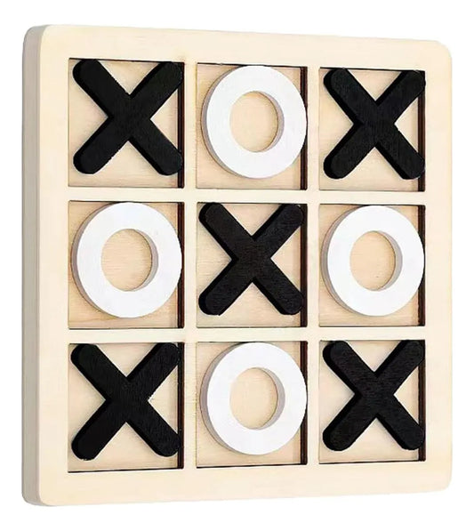 Juego De Mesa Tateti En Madera Montessori 15x15cm