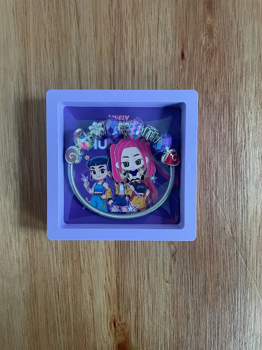 Pulsera Guerrera Kpop Con Dijes Infantil