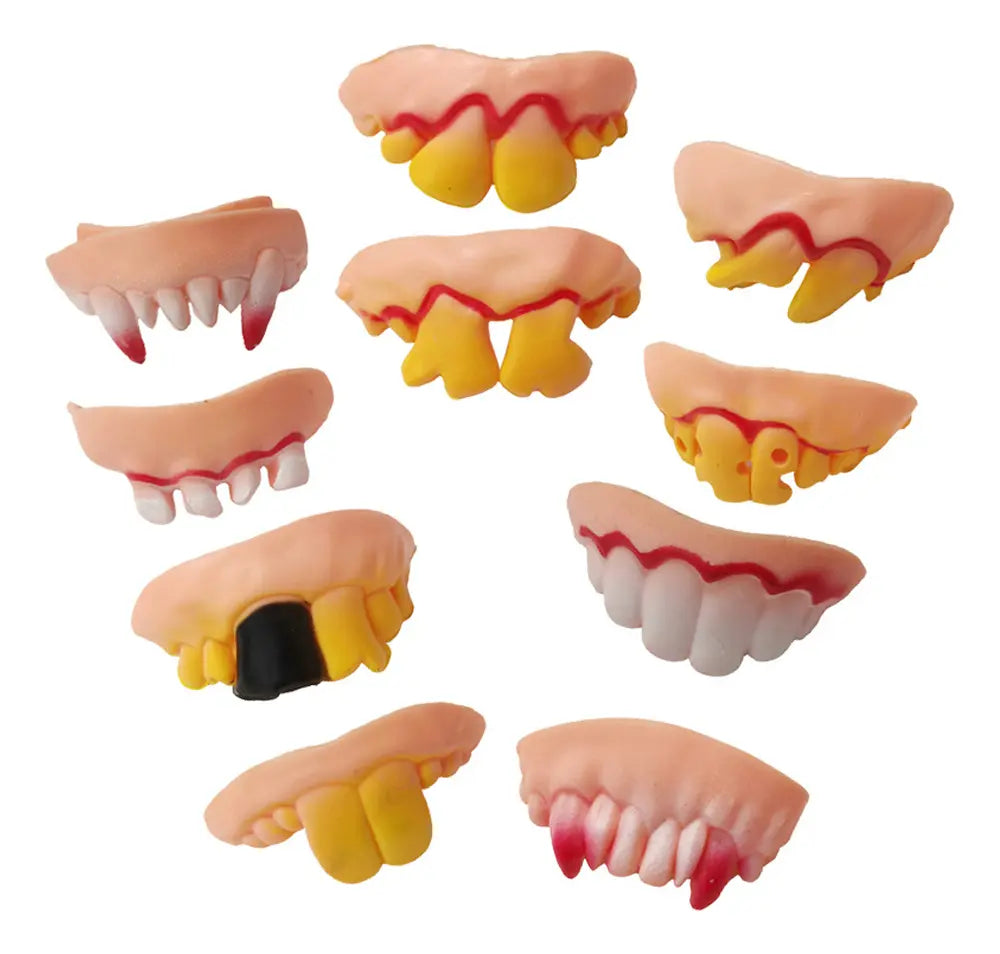 Dientes De Juguete Sorpresitas Cotillón Pack X6