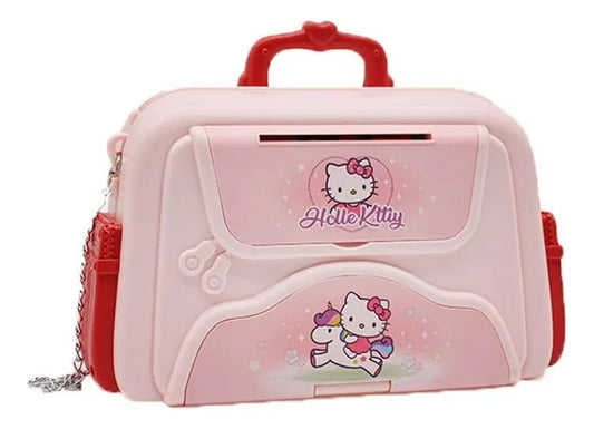 Alcancía Infantil Estilo Cartera Con Clave 20x17cm
