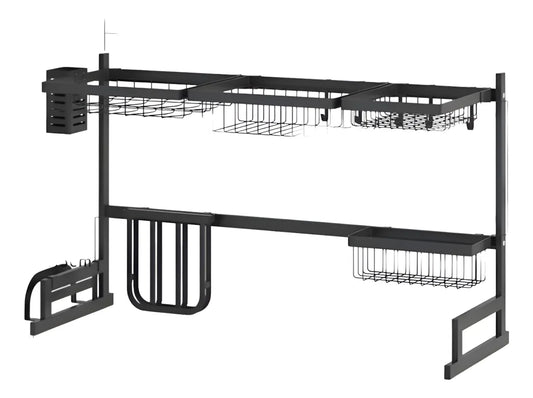 Escurridor De Platos Grande 85cm Negro Metal Pileta