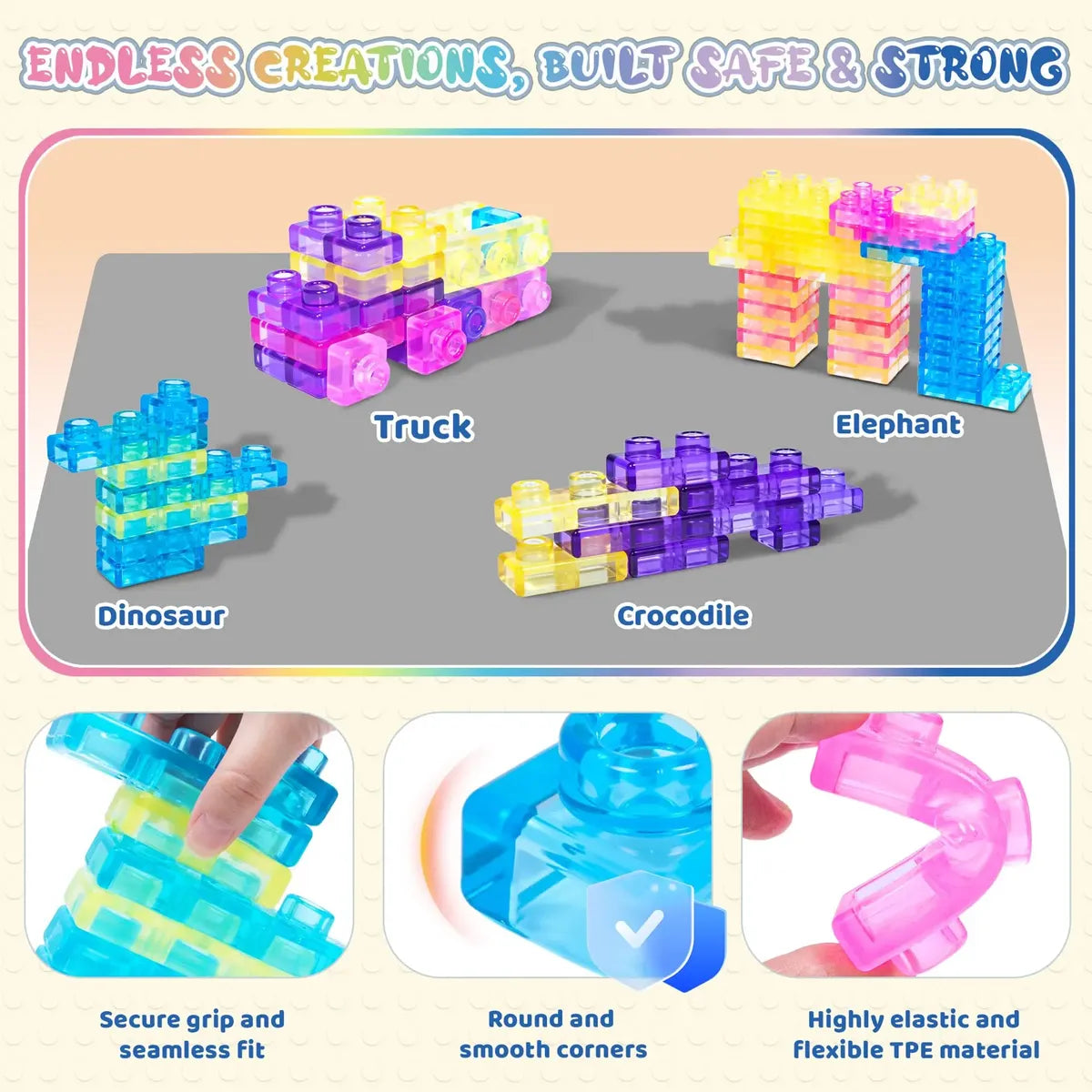 Bloques De Construccion Blandos Gelatina 40pcs