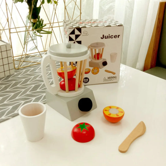 Licuadora En Madera Montessori Accesorios