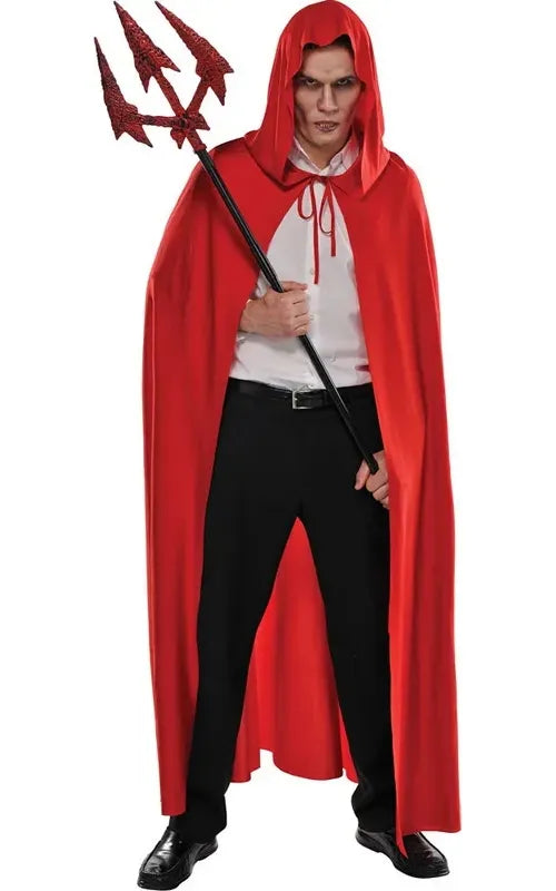 Capa Satinada Color Roja 140cm Disfraz Cosplay