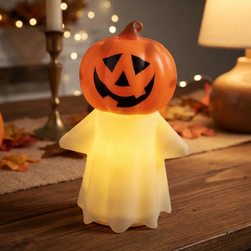 Veladora Led Fantasma Calabaza Decoracion Halloween
