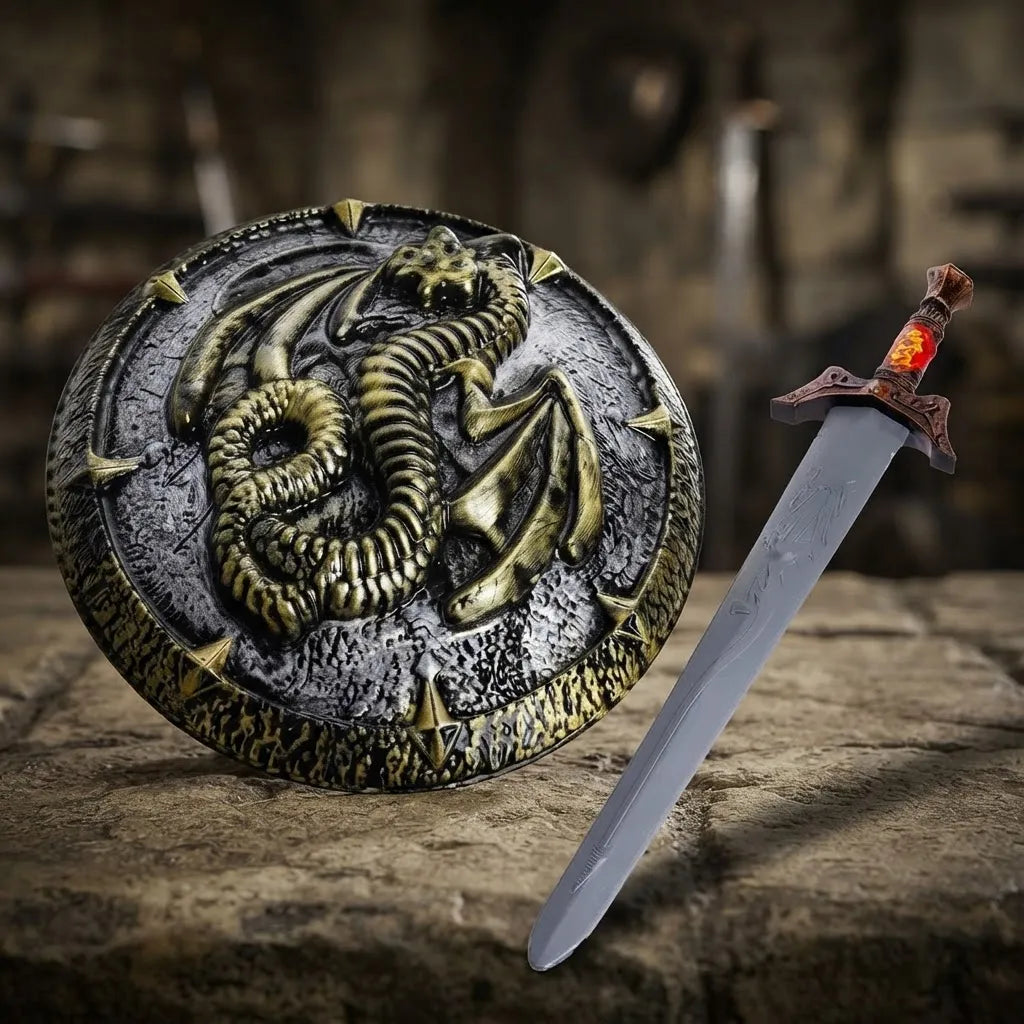 Espada de Juguete con Escudo – Set Guerrero Halloween