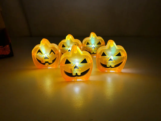 Luces a Pila Calabaza x6 – Decoración Halloween