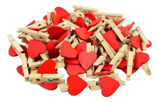 Caja De Palillos Clips Con Forma De Corazón Packx20