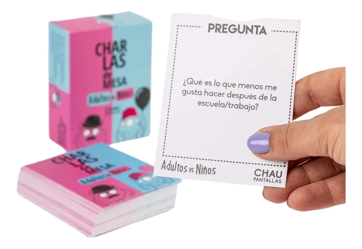 Juego Charlas De Mesa Adultos Vs Niños Chaupantallas