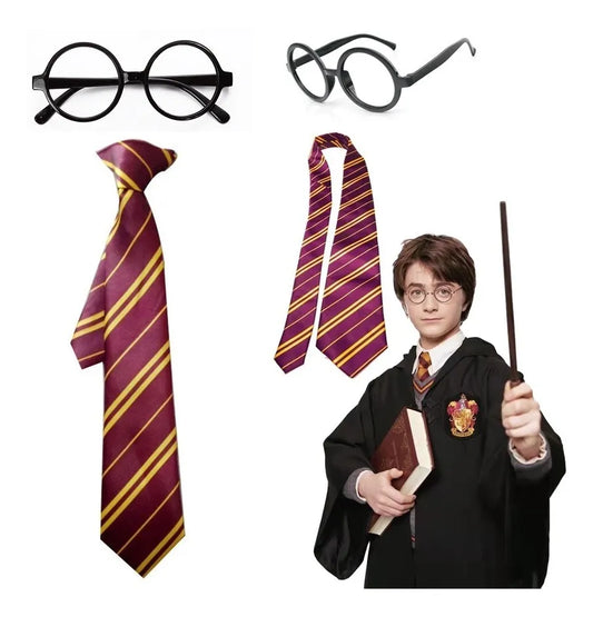 Set Harry Potter Varita Lentes Corbata Gryffindor