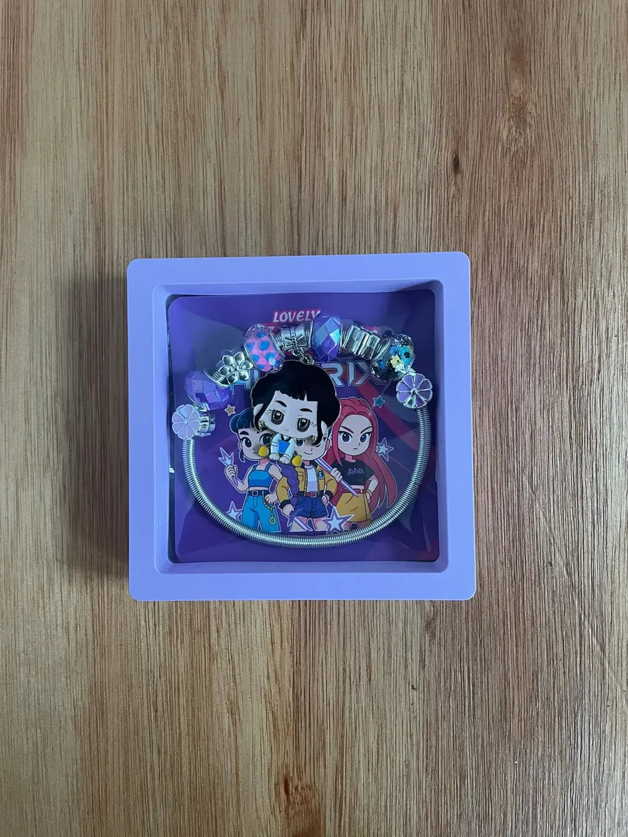 Pulsera Guerrera Kpop Con Dijes Infantil