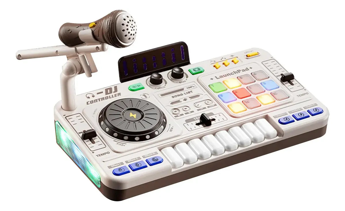 Juguete Consola Dj Infantil Con Microfono Mezclador