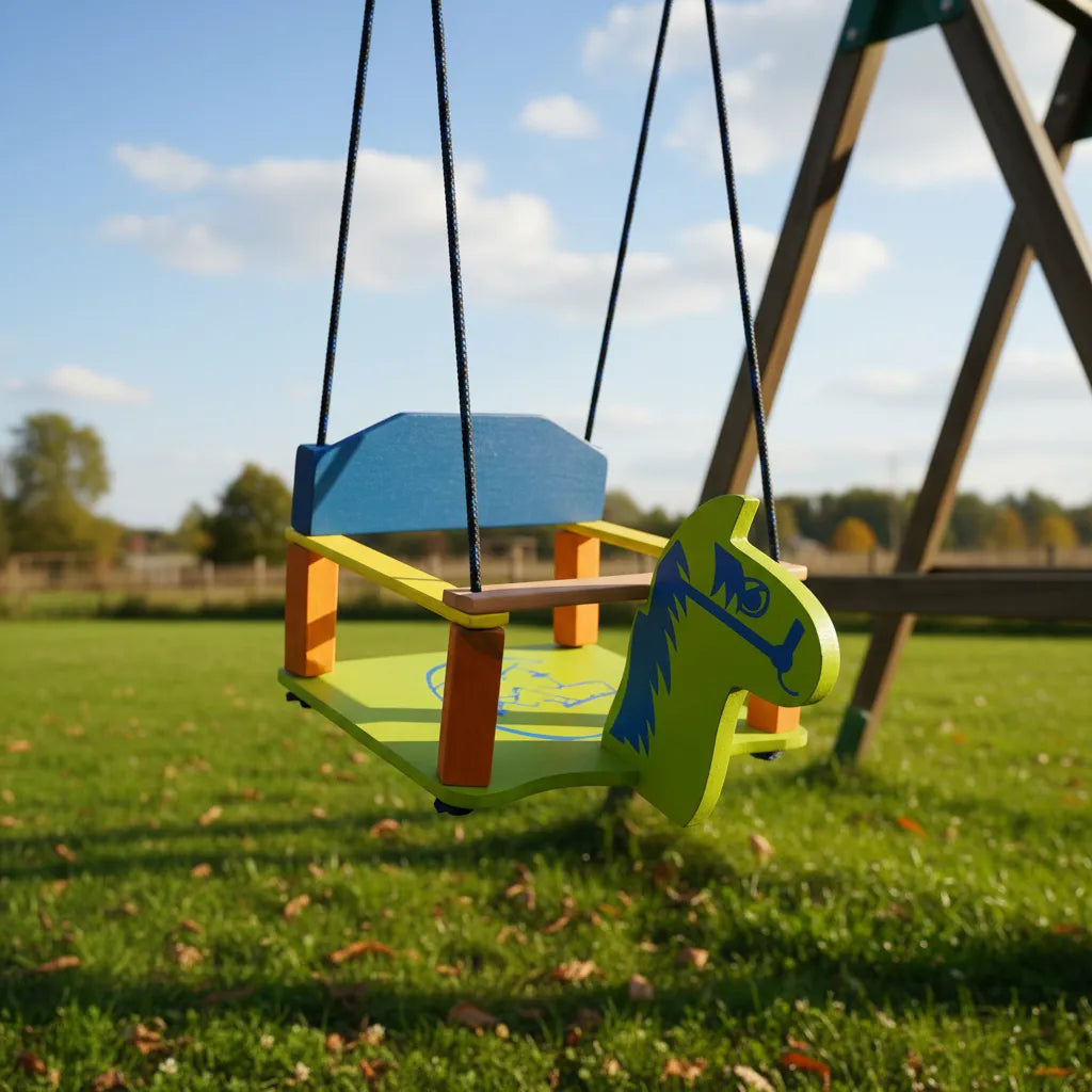 Hamaca Bebe De Madera 35x33 Con Soporte Protector