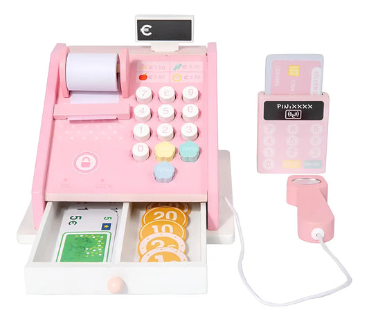 Caja Registradora En Madera Montessori 17 Pcs