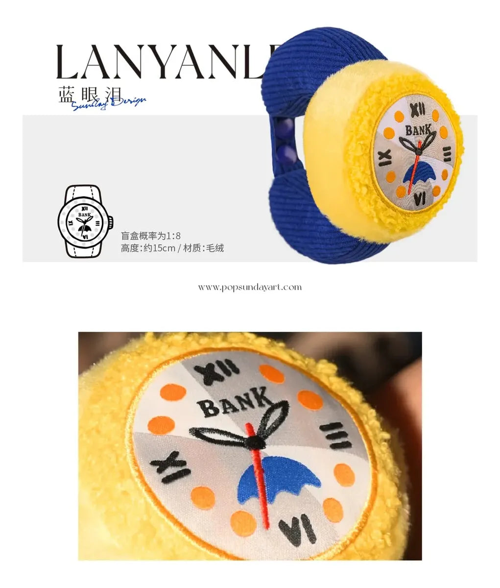 Reloj De Peluche Pulsera Ajustable Varios Colores