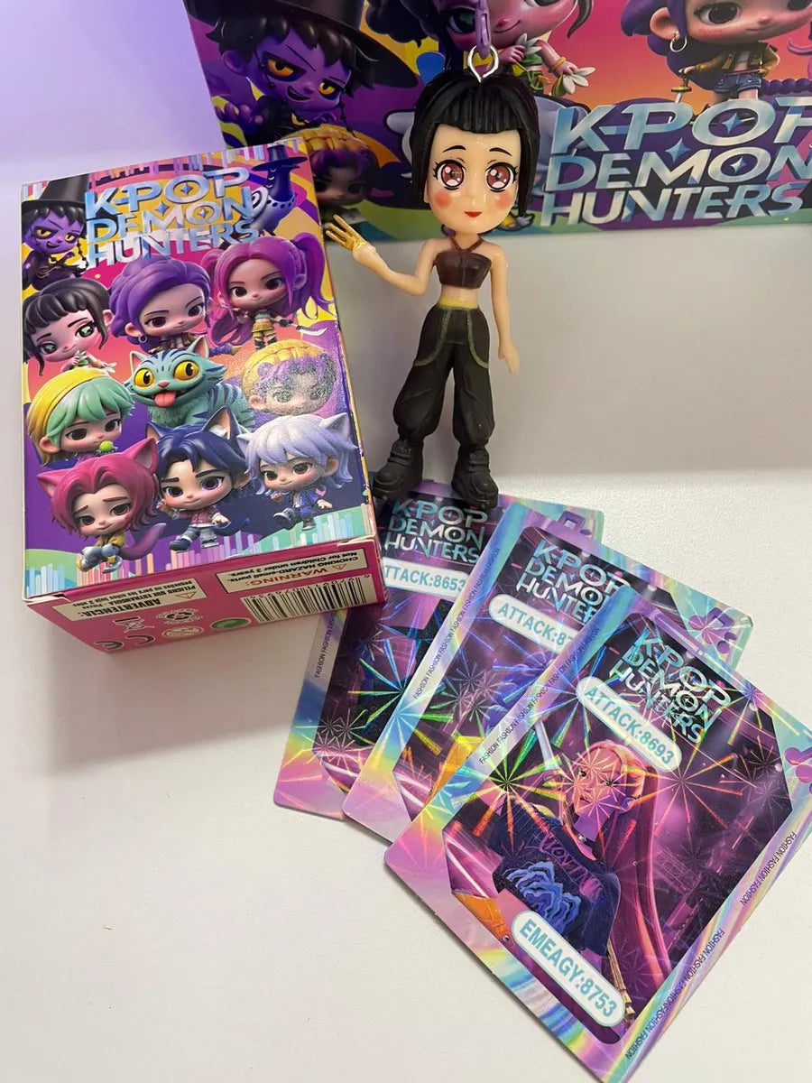 Muñeca Guerrera Kpop Demon Hunters Llavero Pack X4