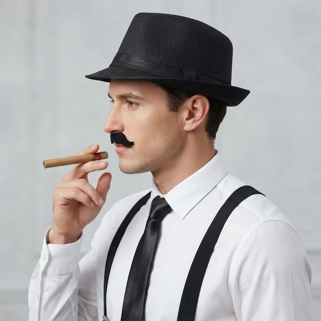 Set Disfraz Hombre Con 5 Accesorios Gorro Corbata