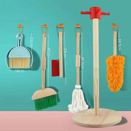 Set De Limpiezas En Madera Didáctico 6 Piezas