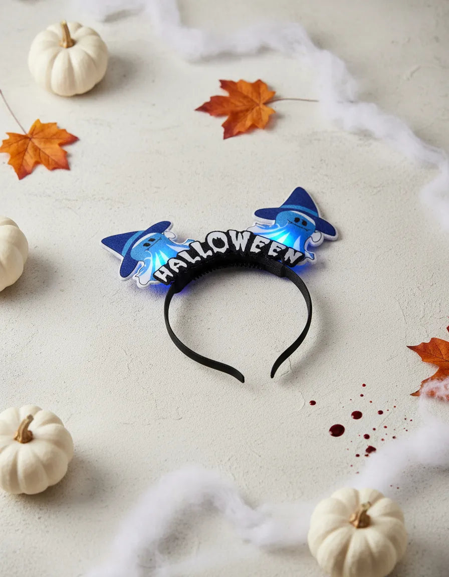 Tiara Vincha Halloween Fantasma Con Luz