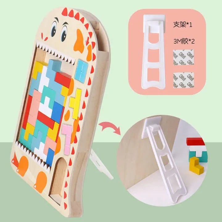 Bloques En Madera Montessori Marco Animal Tetris