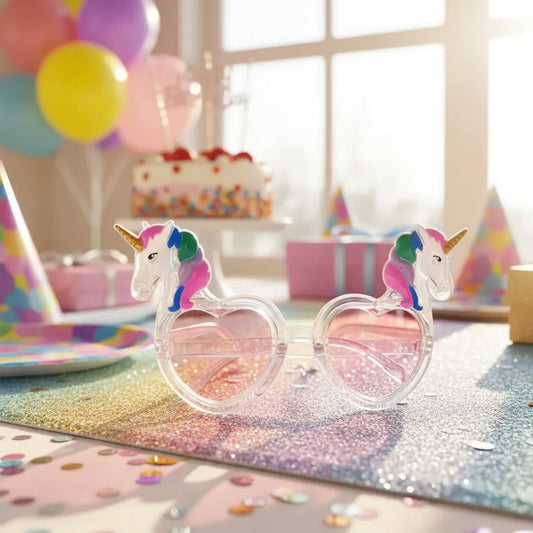 Lentes De Unicornio Corazón Para Niña Fiestas