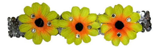Vincha Hippie De Flores Margarita disfraz