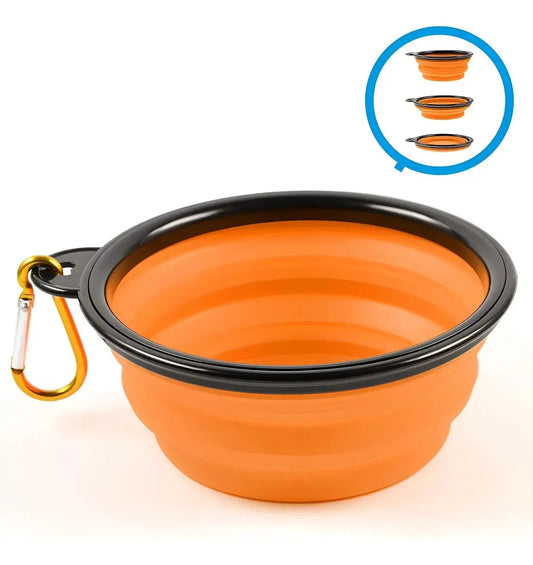 Plato De Goma Plegable Portátil Para Mascotas 350ml