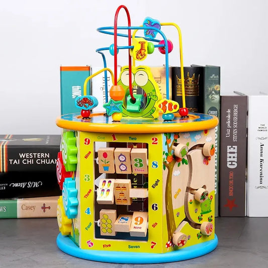 Cubo Didáctico En Madera Montessori Multitarea