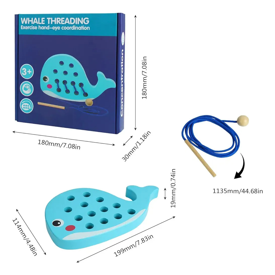 Juego En Madera Para Enebrar Montessori 2 Modelos