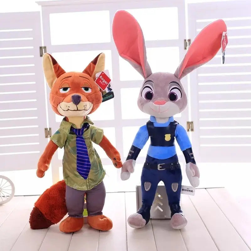 Pack 2 Peluches Zootopia Judy Hopps Nick Wilde 40cm