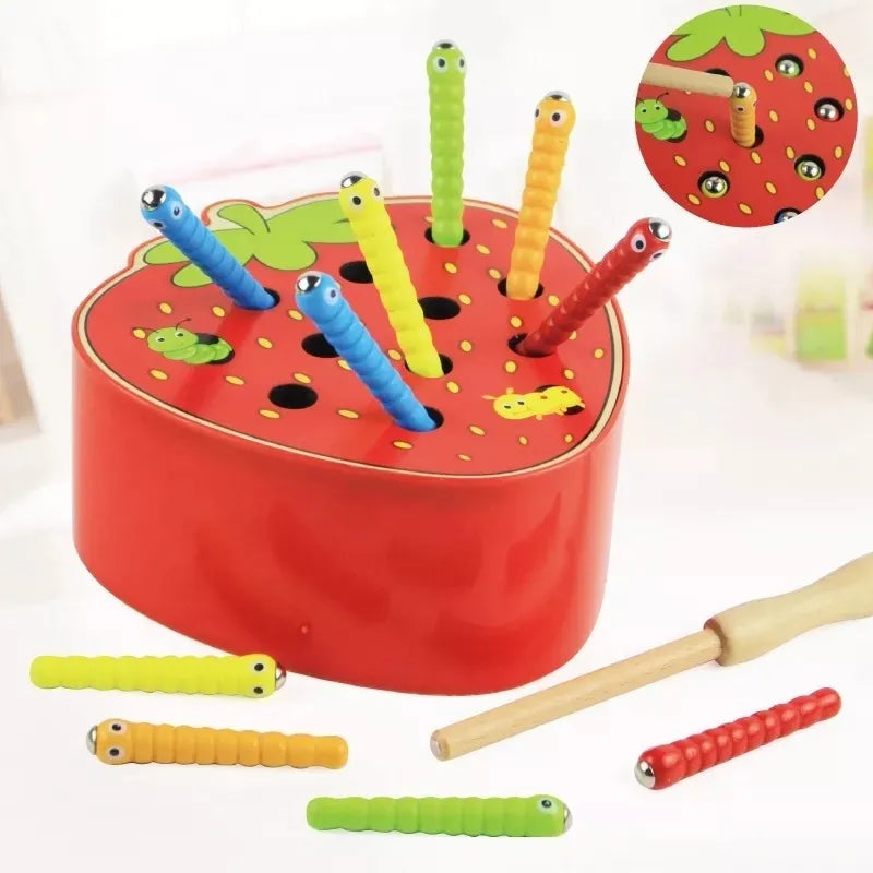 Jueguete Atrapa Insecto Madera Montessori Magnético