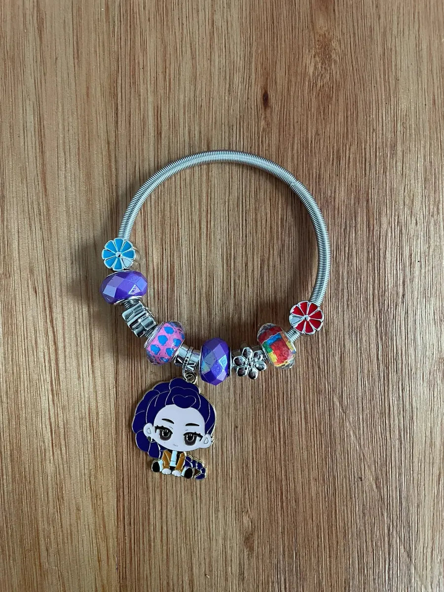 Pulsera Guerrera Kpop Con Dijes Infantil
