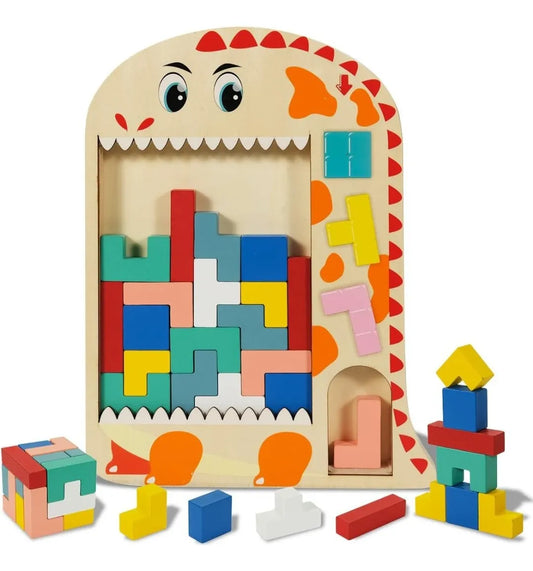Bloques En Madera Montessori Marco Animal Tetris