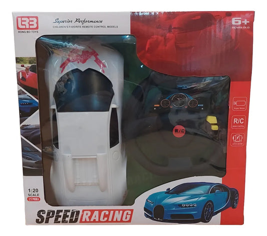 Auto A Control Remoto Con Volante Color Blanco
