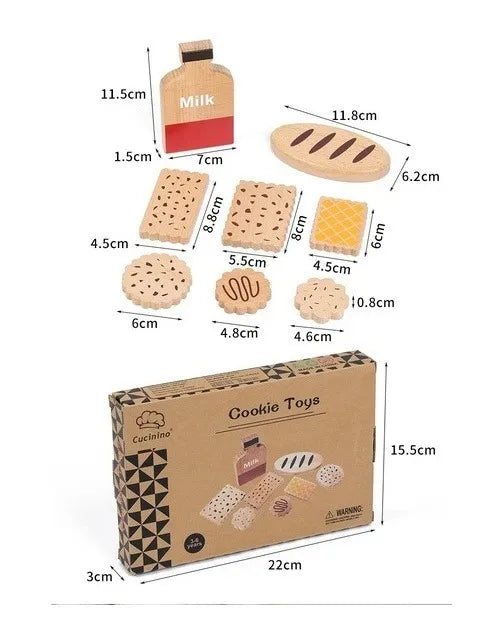 Set Juego De Galletas Cookies En Madera Montessori