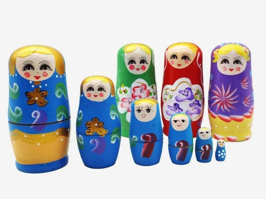 Mamushka En Madera 14cm Varios Colores