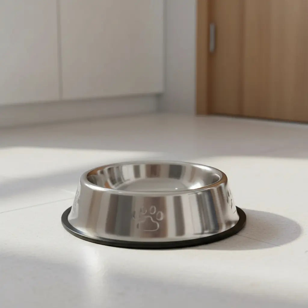 Plato Comedero Acero Inoxidable 30cm Para Mascotas