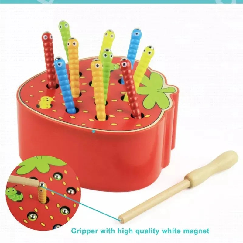 Jueguete Atrapa Insecto Madera Montessori Magnético