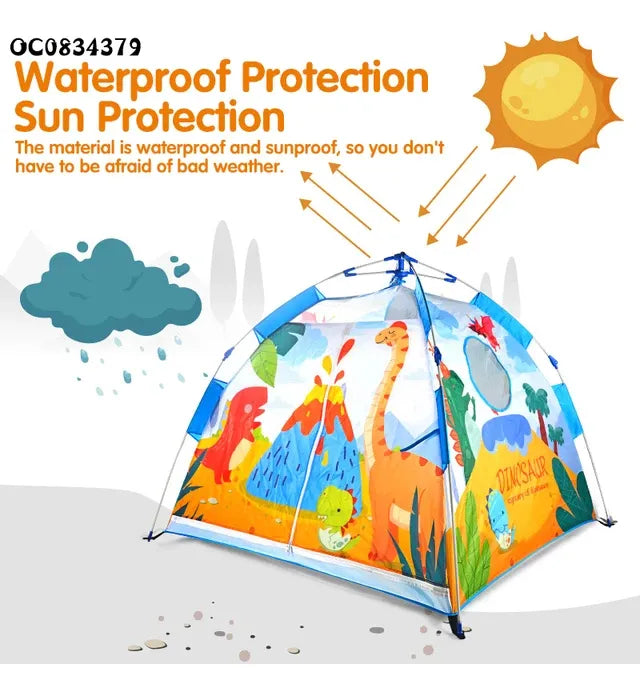 Carpa Infantil Modelo Dinosaurio Zipper 130x120cm