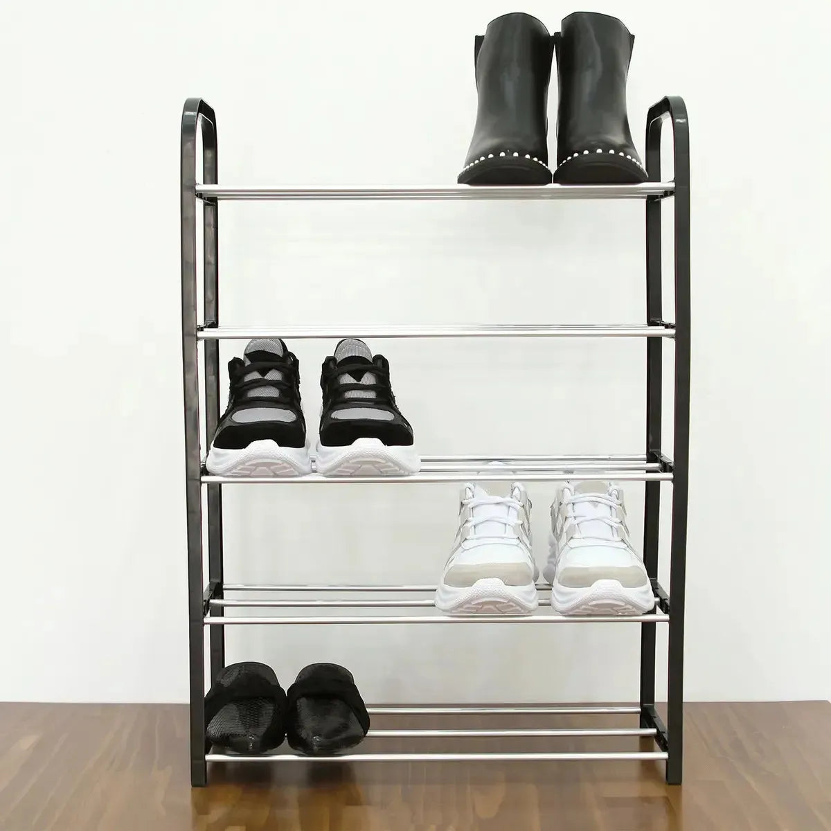 Rack Zapatero De 5 Niveles Para 10 Pares Negro