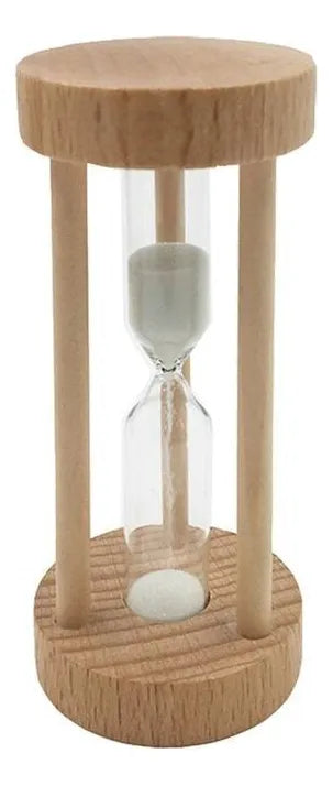Reloj De Arena En Madera 3 Minutos Varios Colores