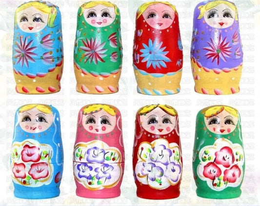 Mamushka En Madera 14cm Varios Colores