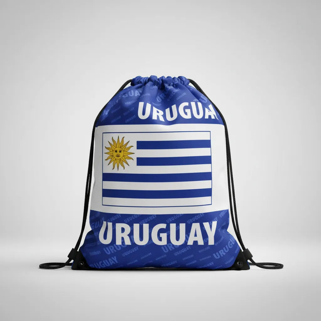 Mochila Bolso Con Cuerdas Uruguay Bandera