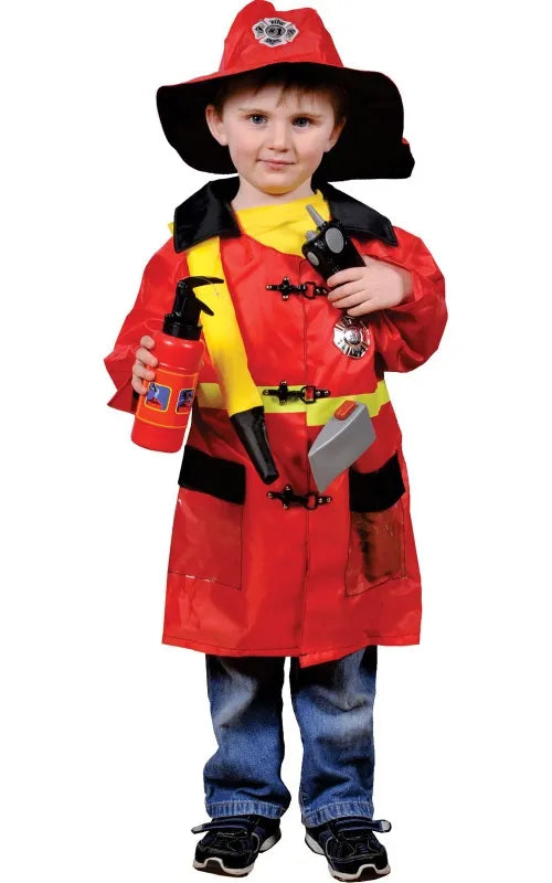 Disfraz De Bombero Con Herramientas Gorro Infantil