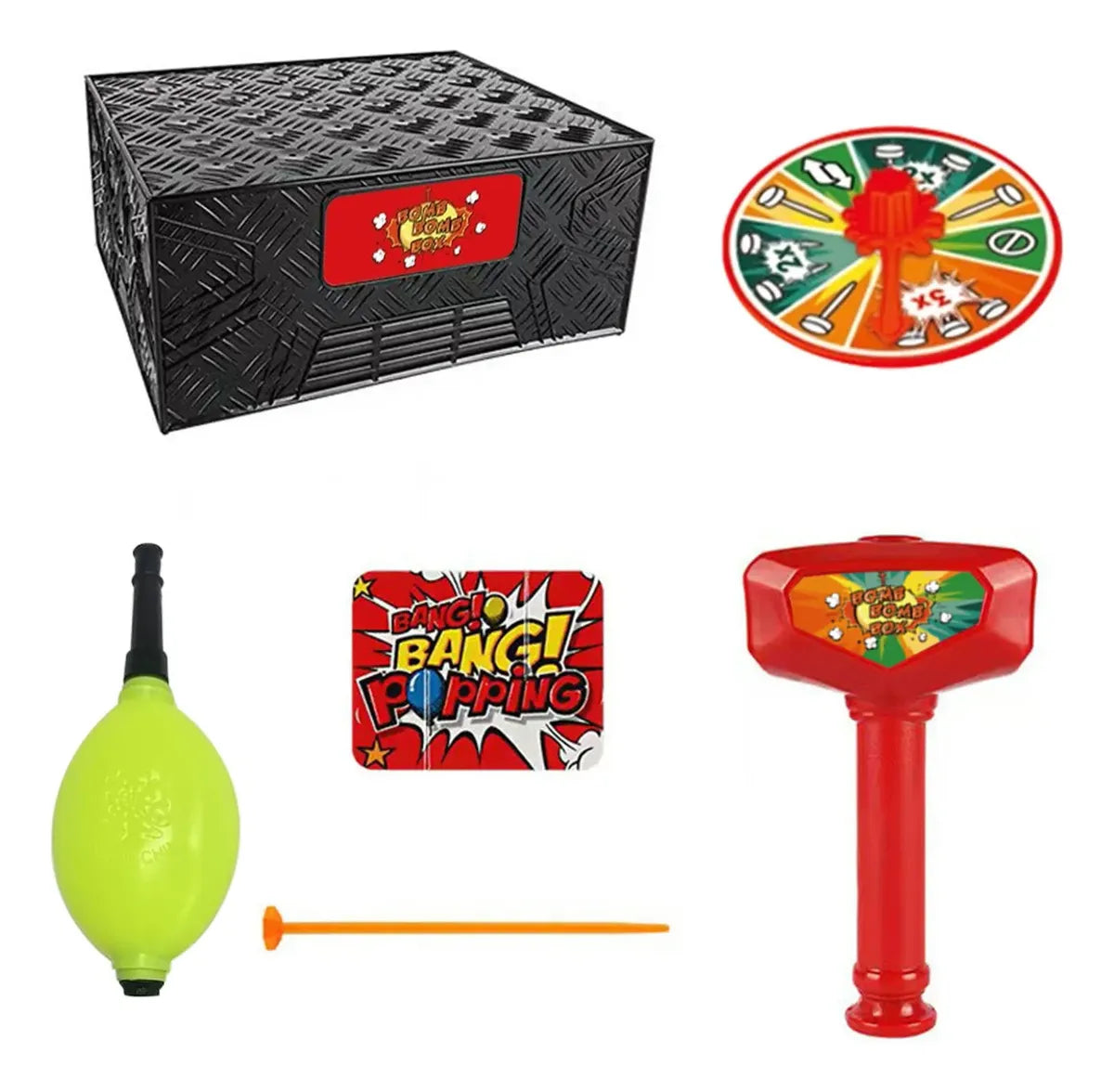 Juego De Mesa Bomb Bomb Box Explota Globos Martillo