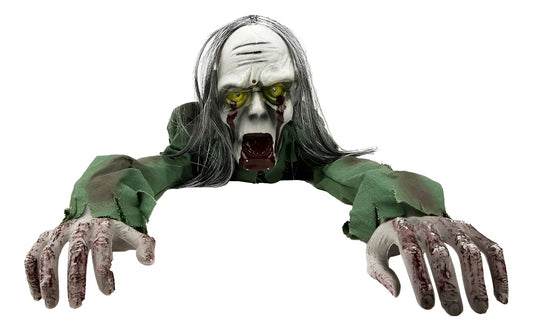 Zombie electronico Se Arrastra Luz Sonido 110cm Deco Halloween
